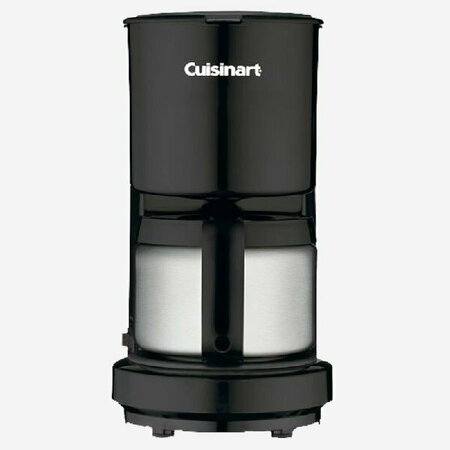 CUISINART Coffee Maker, 4 Cups Capacity, 1025 W, Stainless Steel, Black, Automatic Control DCC-450BKC